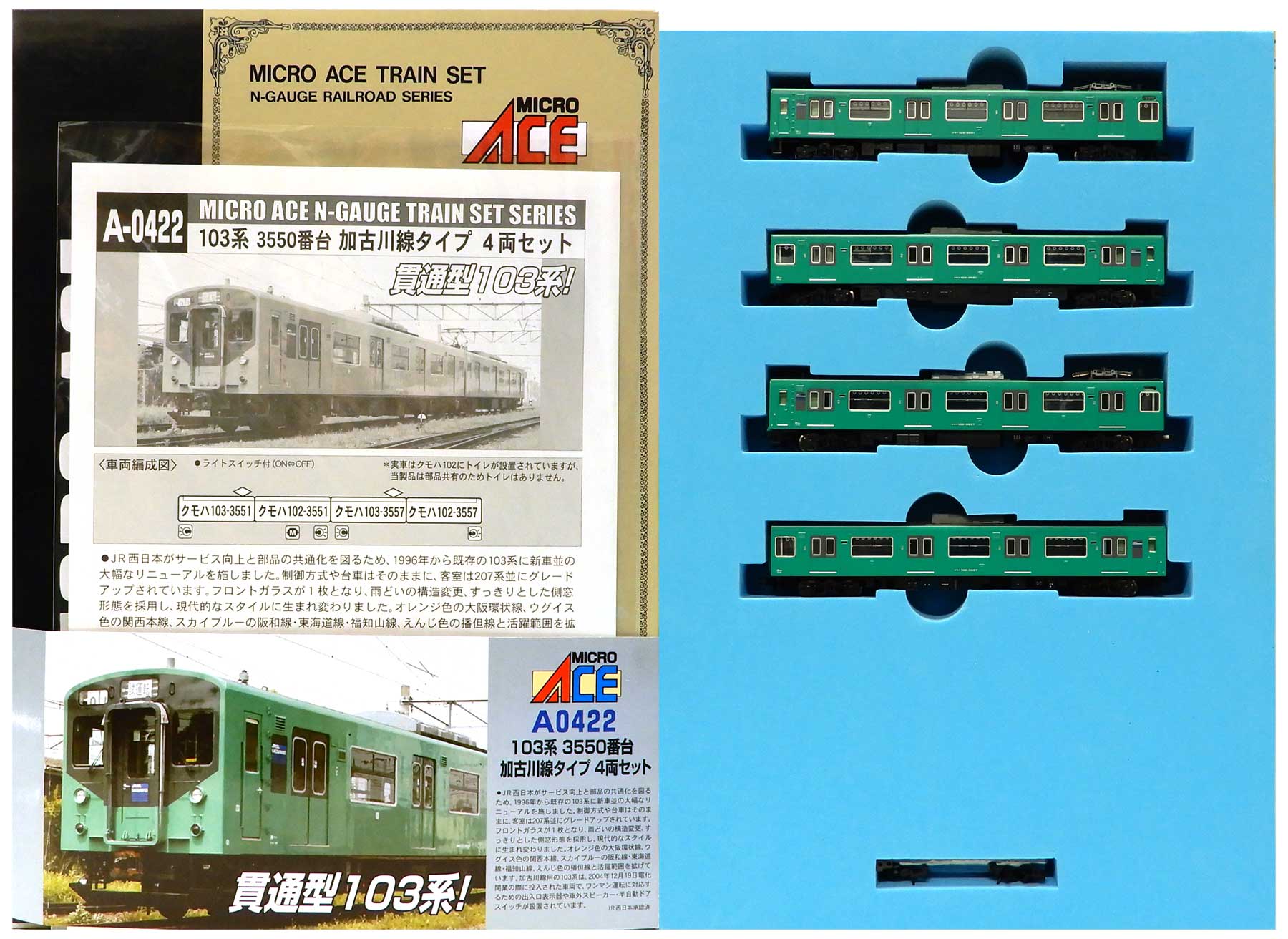 鉄道模型A-0422 103系3550番台　加古川線タイプ4両セット