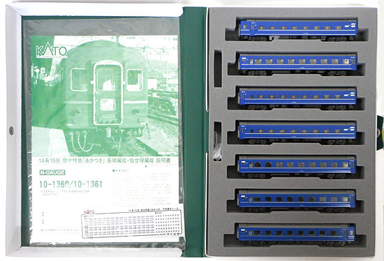 公式]鉄道模型(10-136014系15形 寝台特急「あかつき」長崎編成 7両セット)商品詳細｜KATO(カトー)｜ホビーランドぽち