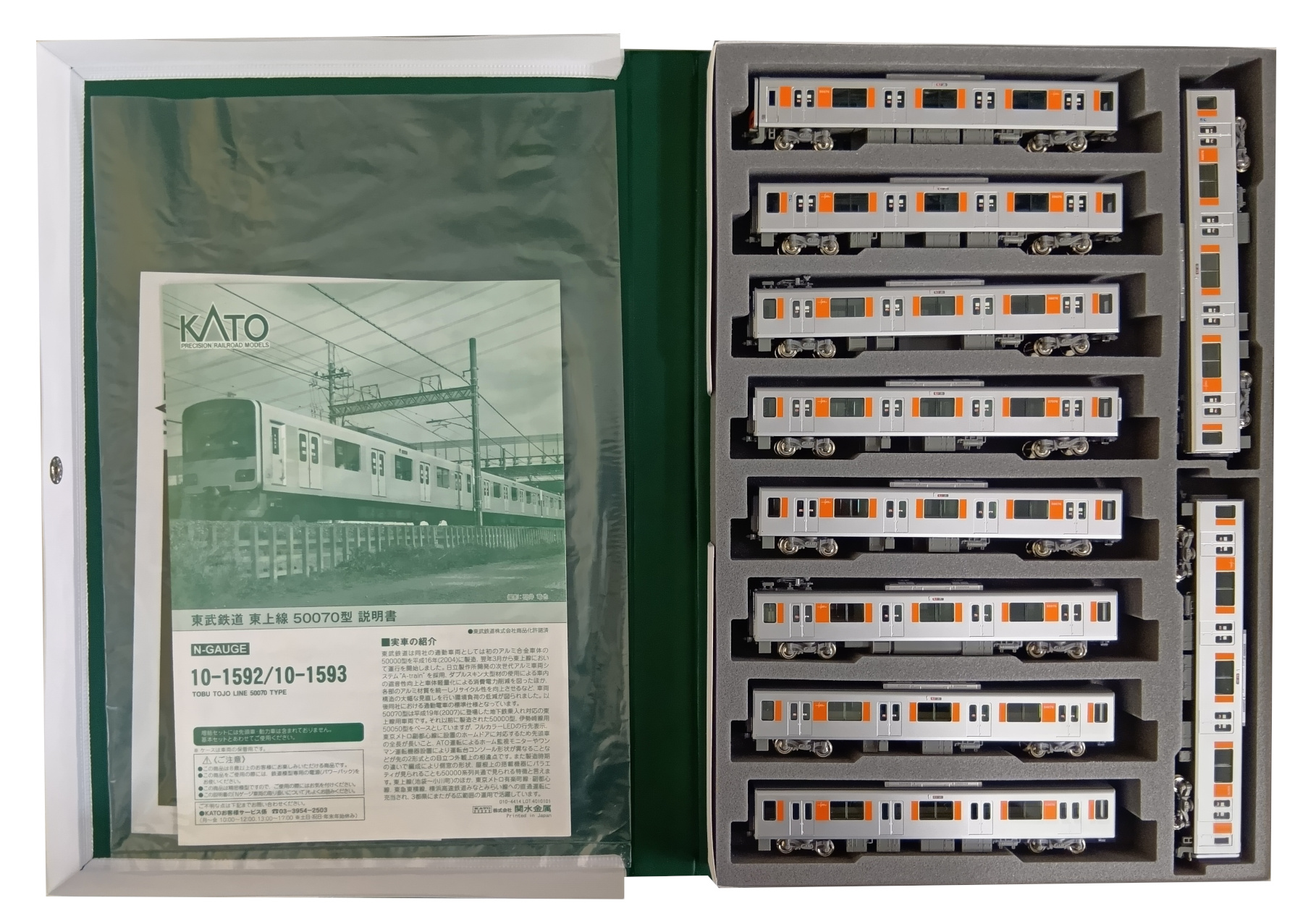 公式]鉄道模型(10-1592+10-1593+10-1594東武鉄道東上線50070型 基本+