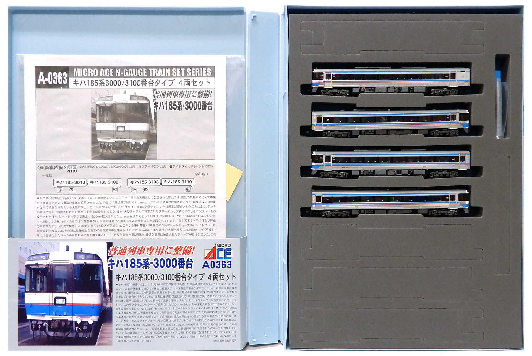 公式]鉄道模型(A0363キハ185系 3000・3100番台タイプ 4両セット)商品