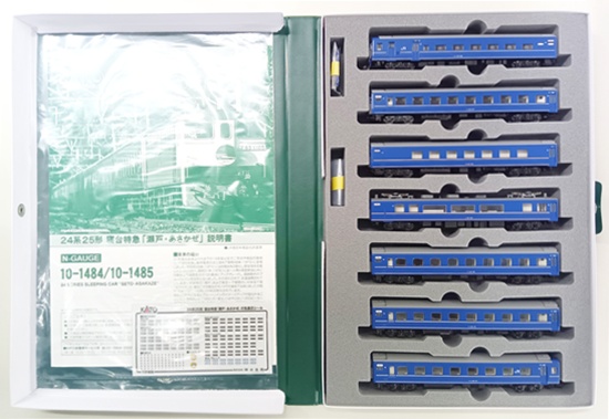 KATO 10-1484/1485 24系25形寝台特急瀬戸あさかぜ13両フル⑥ N) 10-1484 24系25形 寝台特急「瀬戸・あさかぜ」 7両基本セット