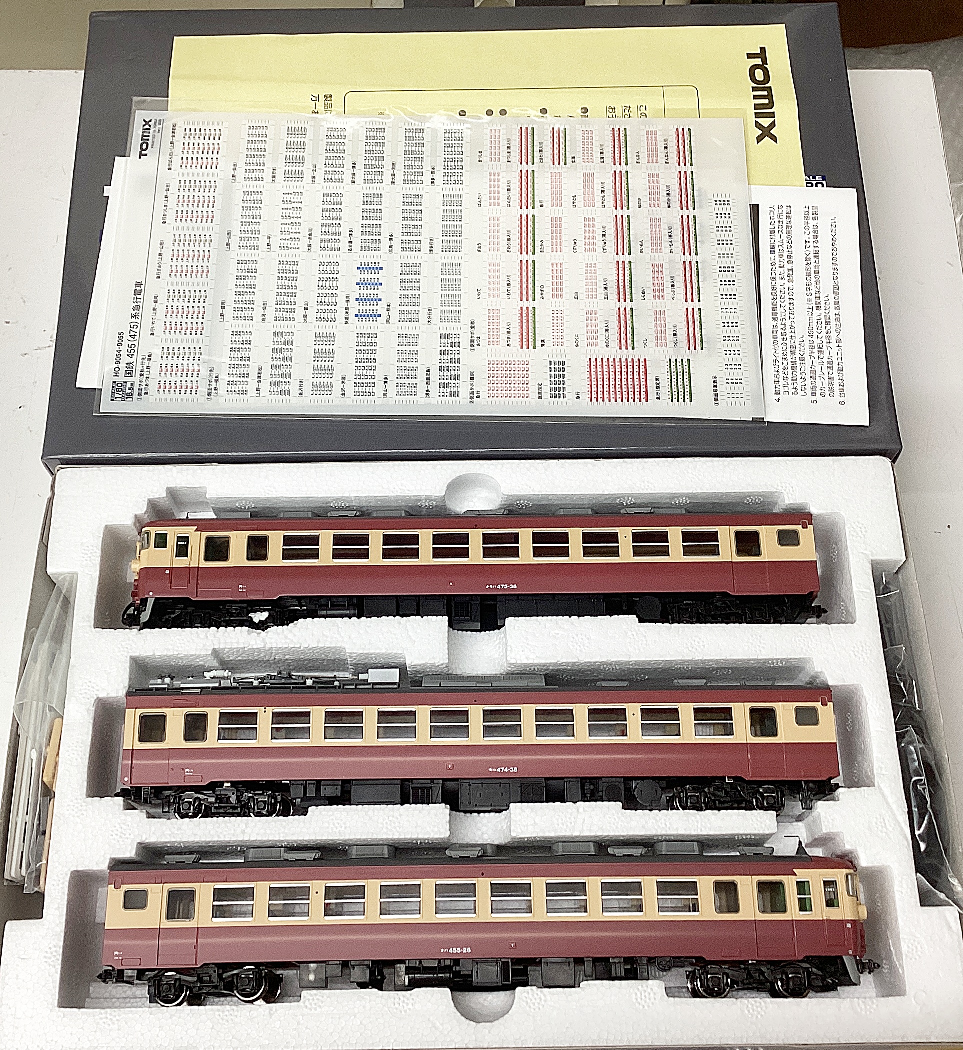 公式]鉄道模型(HO-9054国鉄 455(475)系急行電車 3両基本セット)商品
