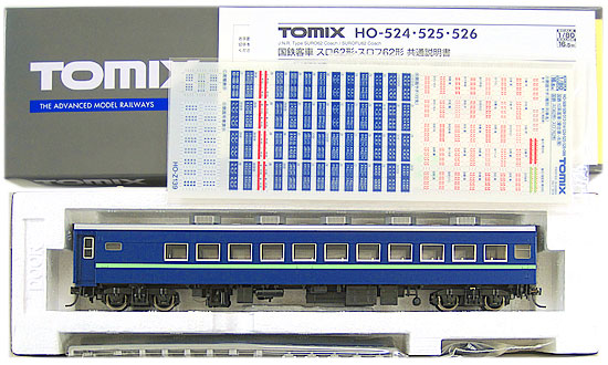 公式]鉄道模型(HO-524国鉄客車 スロ62形 (帯入り))商品詳細｜TOMIX