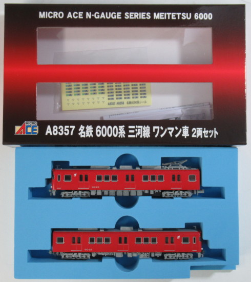公式]鉄道模型(A8357名鉄 6000系 三河線 ワンマン車 2両セット)商品 