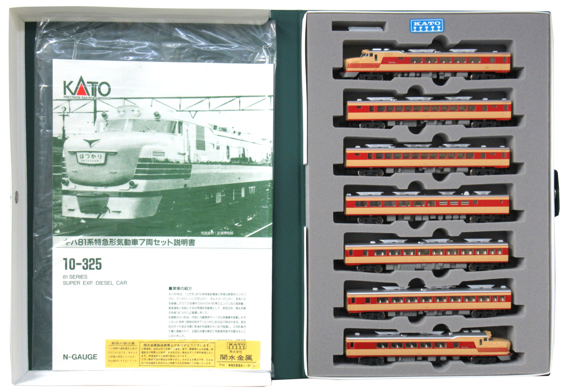 全ての 10-325 KATO キハ81系 模型 鉄道 7両セット 気動車 特急形 鉄道 