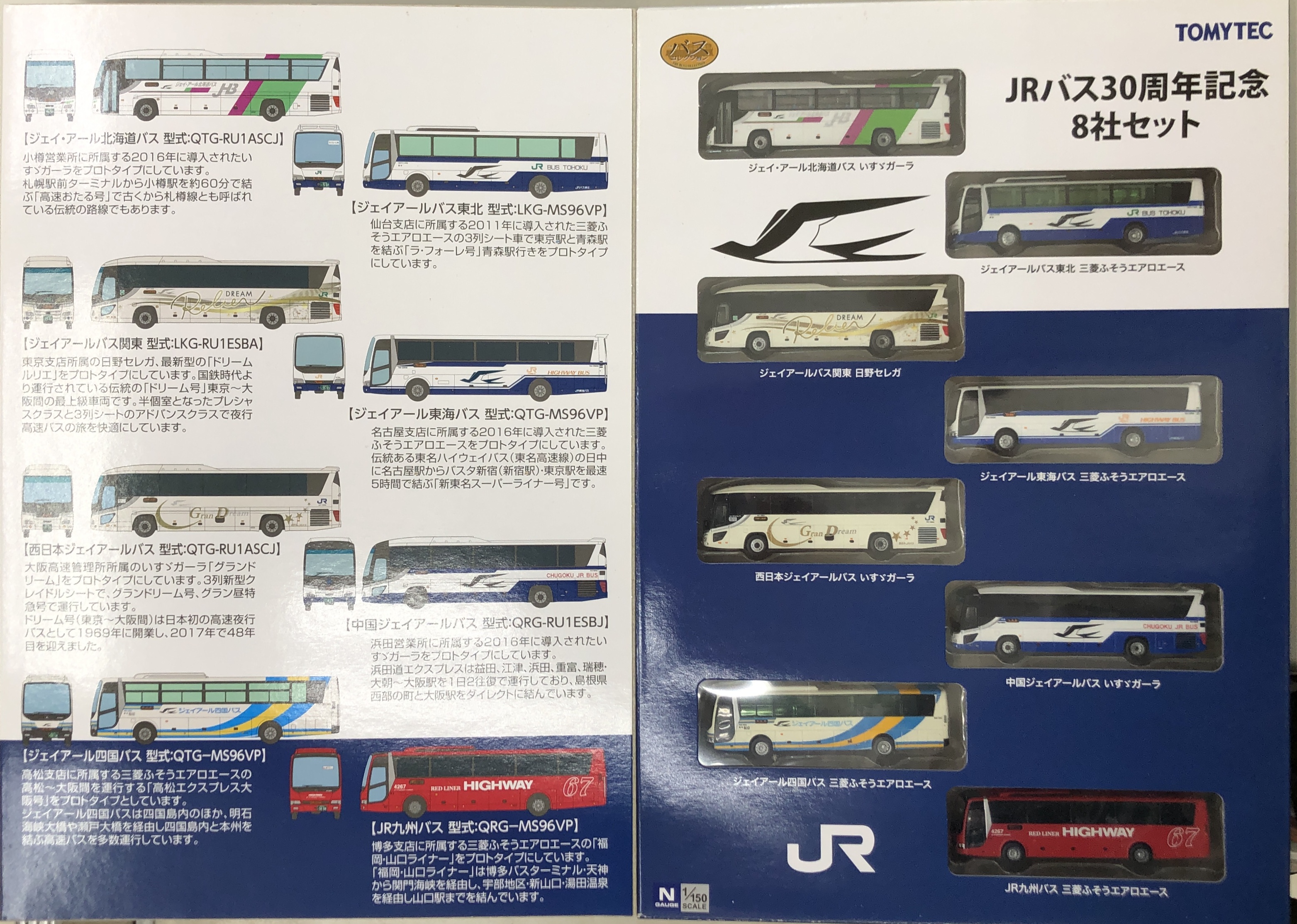 公式]鉄道模型((N139-N146) ザ・バスコレクション JRバス30周年記念8社