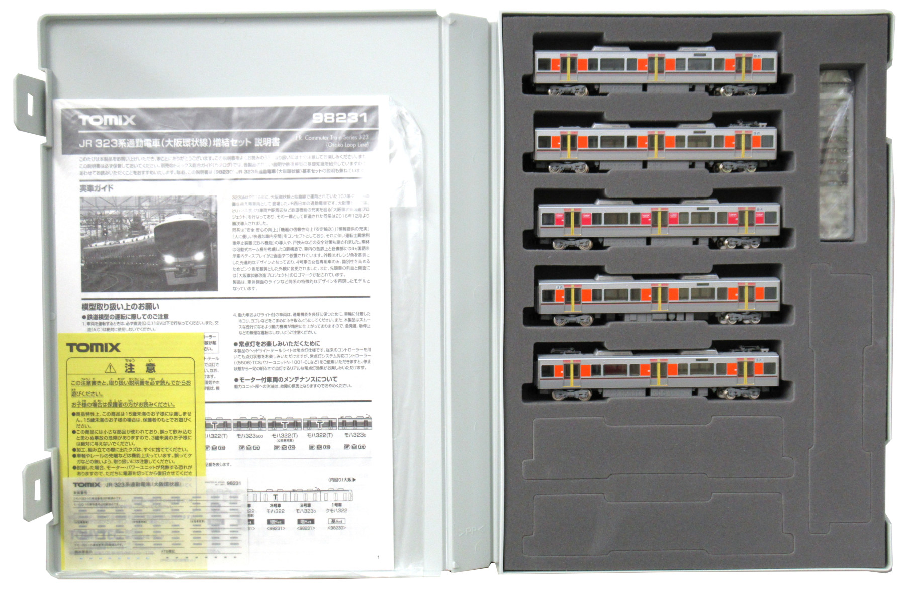 ふさま 専用 公式]鉄道模型(98230+98231JR 323系通勤電車 基本+増結 8両セット)商品