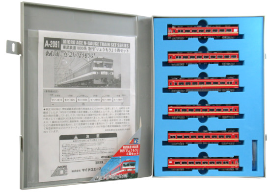 公式]鉄道模型(A2091東武鉄道 1800系 急行「りょうもう」 6両セット