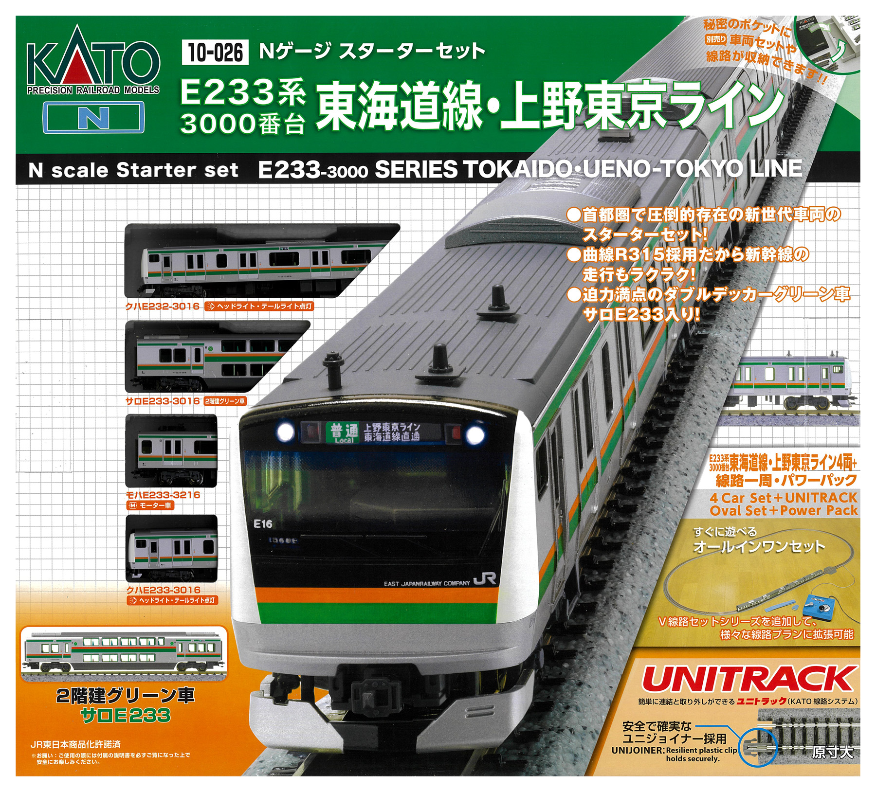 公式]鉄道模型(10-026Nゲージ スターターセット E233系3000番台 東海道