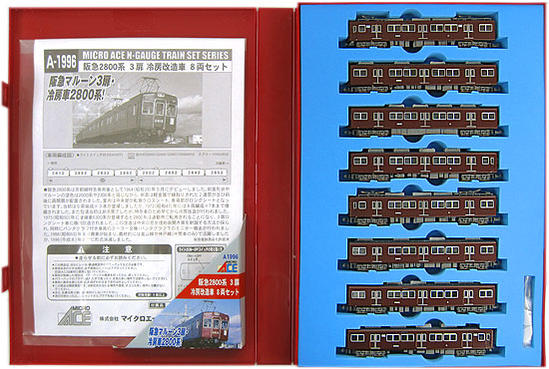 公式]鉄道模型(A1996阪急 2800系 3扉 冷房改造車 8両セット)商品詳細
