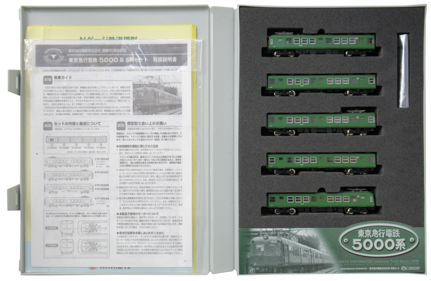 公式]鉄道模型(東京急行電鉄 5000系 5両セット)商品詳細｜TOMIX