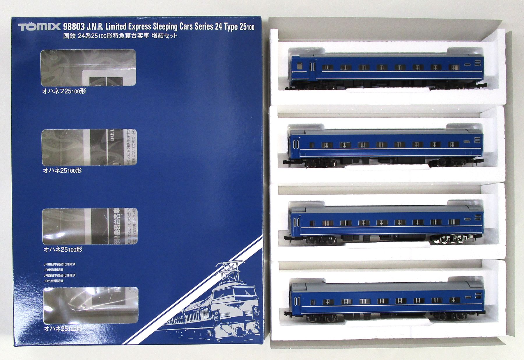 公式]鉄道模型(98803国鉄 24系25-100形特急寝台客車 4両増結セット 